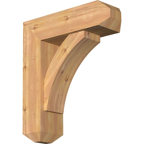 Ekena Millwork Thorton Craftsman Smooth Bracket w/ Offset Brace, Western Red Cedar, 7 1/2"W x 24"D x 28"H BKT0806X24X28THR04SWR - main